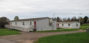 Portable Building with ramp and stairs