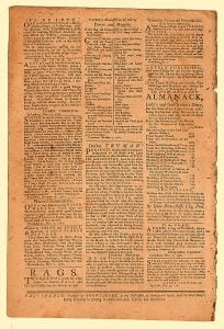 Example of the Providence Gazette